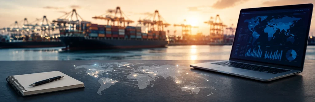 Export buyers list research using trade portals and shipment-data intelligence
